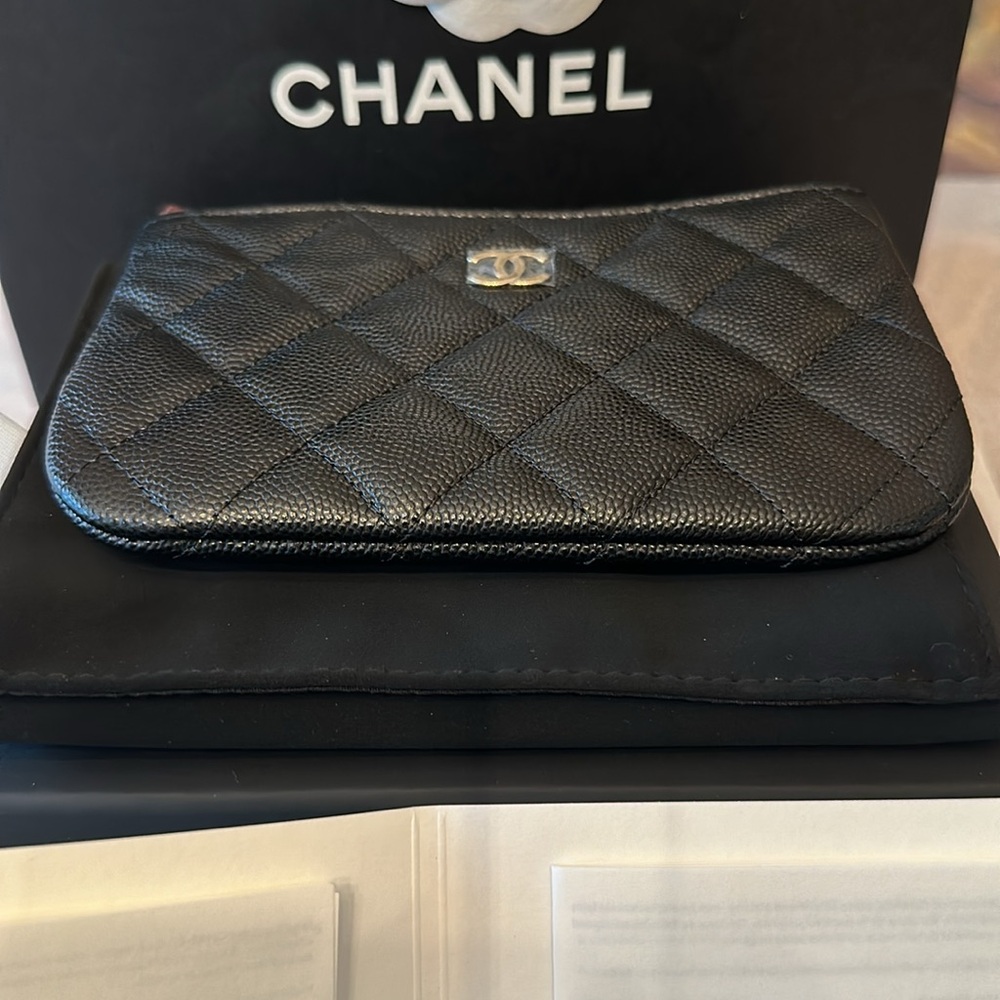 Authentic Chanel Quilted Mini O Case Pouch - Picture 6 of 14